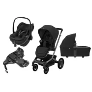 Maxi-Cosi Fame duovagn + Maxi-Cosi Pebble Slide Pro babyskydd + isofixbas