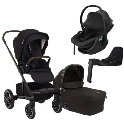Nuna Mixx Next duovagn + Thule Maple Connect babyskydd + isofixbas