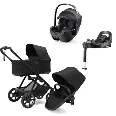 Thule Charm 2-in-1 duovagn + Britax Baby-Safe Pro babyskydd + isofixbas