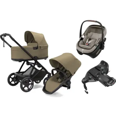 Thule Charm 2-in-1 duovagn + Maxi-Cosi Coral Slide Pro babyskydd + isofixbas