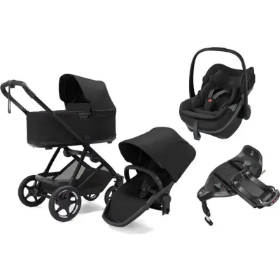 Thule Charm 2-in-1 duovagn + Maxi-Cosi Pebble Slide Pro babyskydd + isofixbas