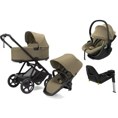 Thule Charm 2-in-1 duovagn + Thule Maple babyskydd + isofixbas