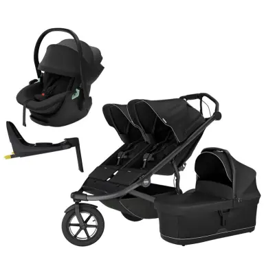 Thule Urban Glide 3 double duovagn + Maple babyskydd + alfi isofixbas