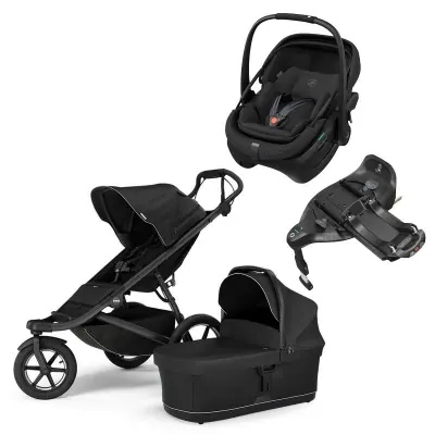 Thule Urban Glide 3 duovagn + Maxi-Cosi Coral Slide Pro babyskydd + isofixbas
