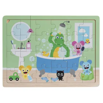 Bolibompa Draken i badrummet Träpussel 24 bitar - Bolibompa -  Leksaksaffären