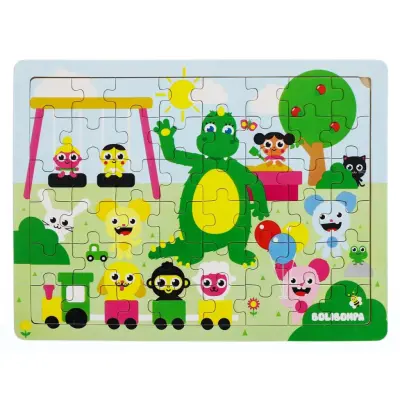 Bolibompa Draken i lekparken Träpussel 48 bitar - Bolibompa -  Leksaksaffären