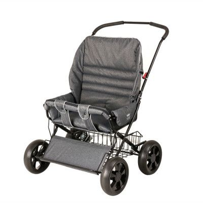 Nordic Crown Twinsitty Syskonvagn (Mörkgrå Melange)