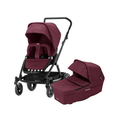 Britax Go Next 2, wine red melange/svart chassi