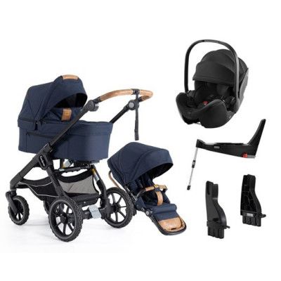 Emmaljunga NXT60 Ergo duovagn 2023 + Britax Römer 5Z + flexbas + adapter