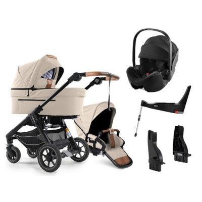 Emmaljunga NXT60 Flat duovagn 2023 + Britax Römer 5Z + flexbas + adapter