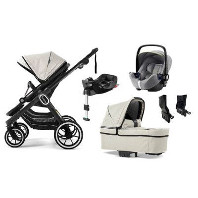 Emmaljunga NXT90 Ergo duovagn 2021 + Britax babysafe2 + flexbas, valfri färg