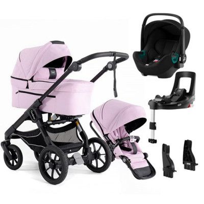 Emmaljunga NXT90 Ergo duovagn 2023 + Britax Baby-Safe3 + flexbas + adapter