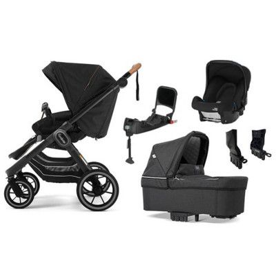 Emmaljunga NXT90 Flat duovagn 2021 + Britax Baby-safe + bas, valfri färg