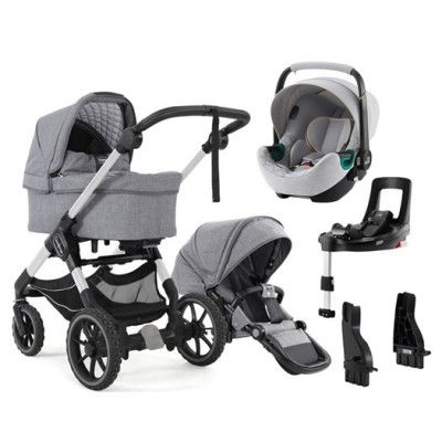 Emmaljunga NXT90 Select duovagn 2022 + Britax Baby-Safe iSense + bas, valfri färg