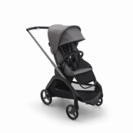 Bugaboo  Bugaboo Dragonfly seat only stroller black base, midnight black fabrics, forest green sun canopy