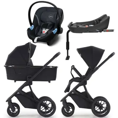 Crescent Prestige Exclusive duovagn + Cybex Aton 5 + 2-Fix bas