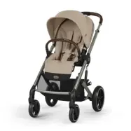 Cybex Balios S Lux sittvagn 2024, almond beige/taupe chassi