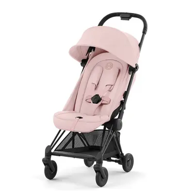 Cybex Coya sulky, matt black/peach pink
