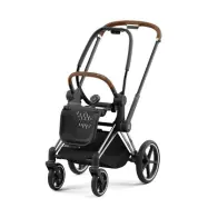 Cybex ePriam chassi&sittdelsbas 2023, chrome/brown