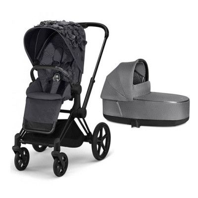 Cybex ePriam duovagn 2021, manhattan grey/simply flowers grey