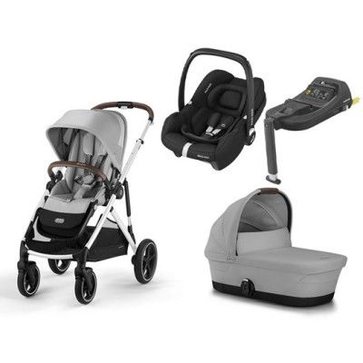Cybex Gazelle S duovagn + Maxi-Cosi CabrioFix i-Size + bas