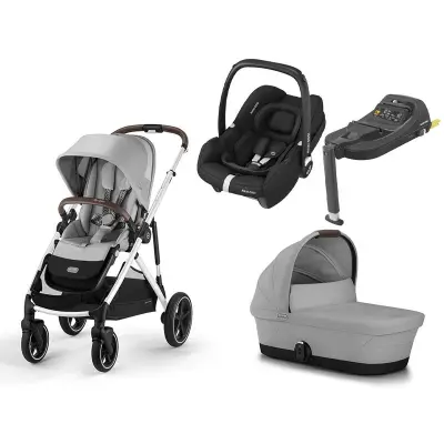 Cybex Gazelle S duovagn + Maxi-Cosi CabrioFix i-Size + bas