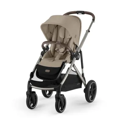 Cybex Gazelle S sittvagn, almond beige/taupe chassi