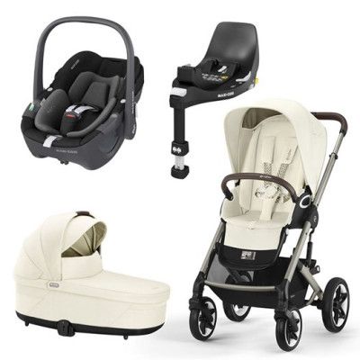 Cybex Talos S Lux duovagn + Maxi-Cosi Pebble 360 + bas