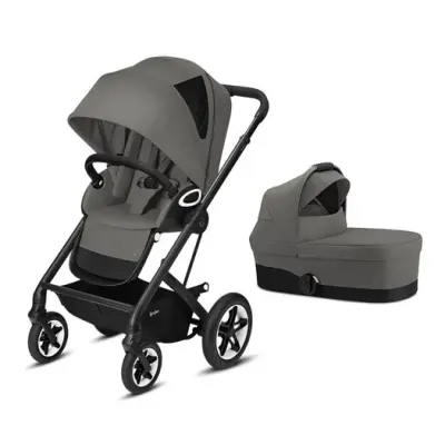 Cybex Talos S Lux sittvagn (svart chassi) + liggdel, valfri färg