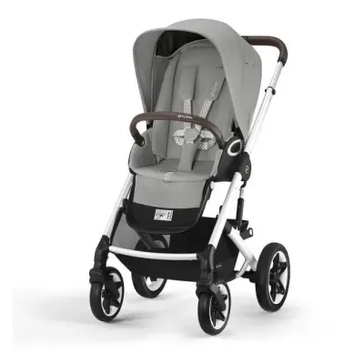 Cybex Talos S Lux sittvagn, stone grey/silvrigt chassi