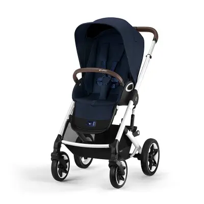 Cybex Talos S Lux sittvagn, ocean blue/silvrigt chassi