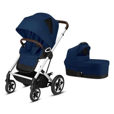 Cybex Talos S Lux sittvagn (silvrigt chassi) + liggdel, valfri färg