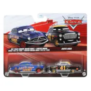 Disney Cars 1:55 2-pack Dirt Track Fabulous Hudson hornet&Clovis Rider