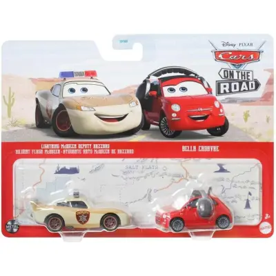 Disney Cars 1:55 2-pack Lightning McQueen Deputy Hazard&Bella Cadavre - Disney Cars -  Leksaksaffären