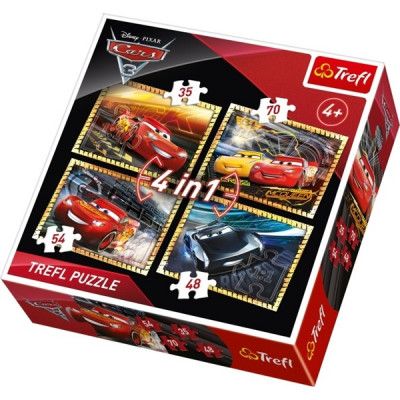 Disney Cars, 4-i-1 Pussel
