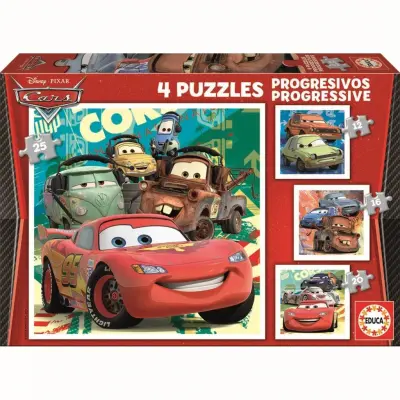 Educa Cars 4-pack Pussel 12-16-20-25 bitar - Disney Cars -  Leksaksaffären