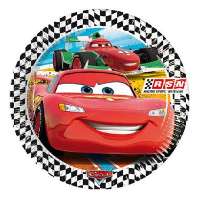 Papperstallrikar Disney Bilar - 8-pack