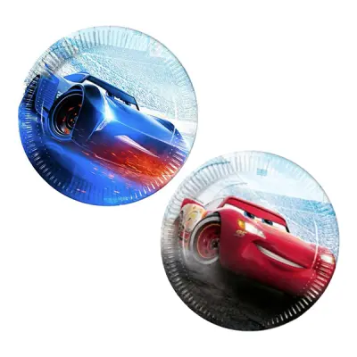 Papperstallrikar Disney Bilar - 8-pack