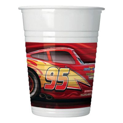 Plastmugg Disney Bilar - 8-pack