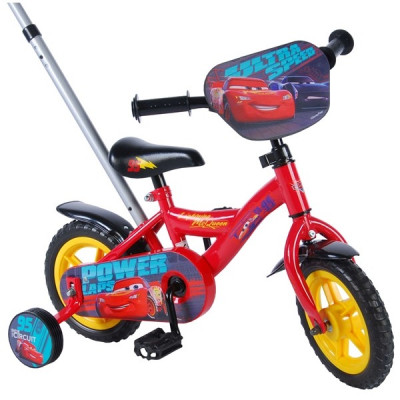 Volare Disney Cars, Barncykel med stång&stödhjul 10