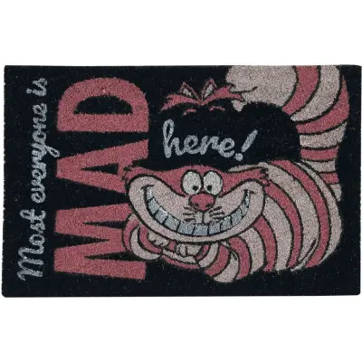 Alice i Underlandet - Disney Dörrmatta - We're All Mad Here - för None - rosa/svart