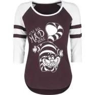 Alice i Underlandet - Disney Långärmad tröja - We're All Mad Here - S XL - för Dam - bordeaux/vit