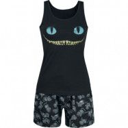 Alice i Underlandet - Disney Pyjamas - Cheshire Cat - Smile - S XL - för Dam - svart