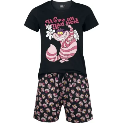 Alice i Underlandet - Disney Pyjamas - Cheshire Cat - We're All Mad Here - S XXL - för Dam - flerfärgad