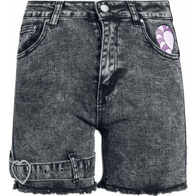 Alice i Underlandet - Disney Shorts - Cheshirekatten - 27 30 - för Dam - svart denim
