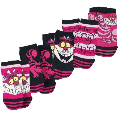 Alice i Underlandet - Disney Strumpor - Cheshire Cat - EU 35-38 EU 39-42 - för Dam - rosa/svart