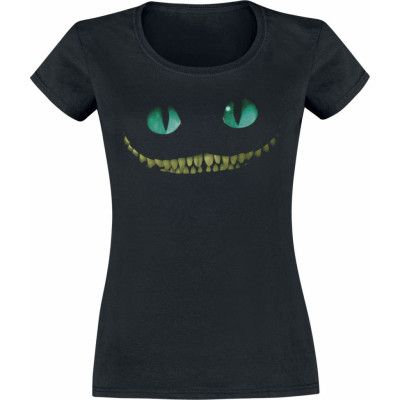 Alice i Underlandet - Disney T-shirt - Cheshire Cat - Smile - XS XXL - för Dam - svart