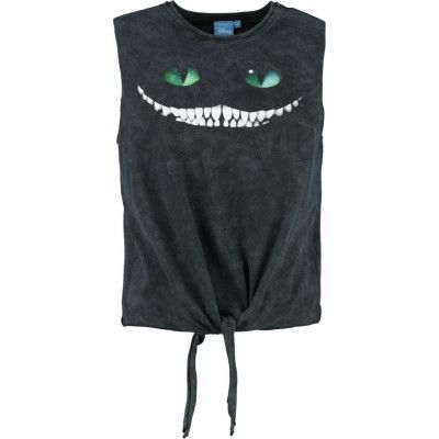 Alice i Underlandet - Disney Topp - Cheshire Cat - Smile - S XXL - för Dam - svart