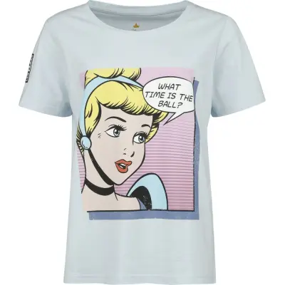 Askungen - Disney T-shirt - Disney Princess - Picnic Collection - Cinderella - S XXL - för Dam - ljusblå