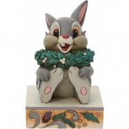 Bambi - Disney Staty - Klopfer mit Weihnachtskranz - för